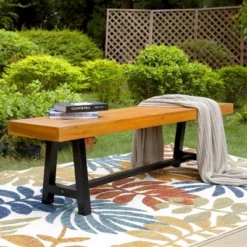 63" Rectangular Acacia Wood Patio Bench - Captiva Designs 10 63" Rectangular Acacia Wood Patio Bench - Captiva Designs -Crosley shop GUEST d9e28ea9 9c88 4bf8 92f0 bd04fab95b27