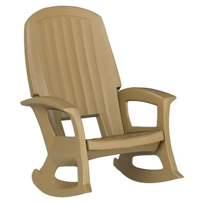Semco Rockaway Heavy-Duty Outdoor Rocking Chair W/Low Maintenance All-Weather Porch Rocker & Easy Assembly For Deck And Patio, Taupe (3 Pack) 1 Semco Rockaway Heavy-Duty Outdoor Rocking Chair W/Low Maintenance All-Weather Porch Rocker & Easy Assembly For Deck And Patio, Taupe (3 Pack)