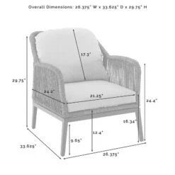 Haven 4pc Outdoor Wicker Conversation Set - Light Gray - Crosley -Crosley shop GUEST ddc8692a c583 43a6 b0d6 727ce783cb43
