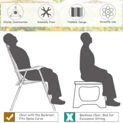 Costway 3 PCS Bistro Conversation Patio Pub Dining Set W/ 2 Folding Chairs & Glass Table -Crosley shop GUEST ddce4c85 df51 4093 9aa2 3f228e306d44