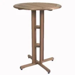 Ibiza 3pc Patio Eucalyptus Wood Bar Dining Set - International Home Miami