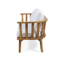 Solano Outdoor Wooden Loveseat With Cushions - White/Teak - Christopher Knight Home 10 Solano Outdoor Wooden Loveseat With Cushions - White/Teak - Christopher Knight Home -Crosley shop GUEST df0cde68 9140 45ca a664 5d63489bbe71