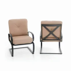 Captiva Designs 5pc Patio Dining Set With Square Table & 4 Metal Spring Motion Chairs -Crosley shop GUEST dfef006c ae83 4a27 99f0 b31b7eeaae57