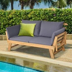 Tangkula Outdoor Folding Daybed Patio Acacia Wood Convertible Couch Sofa Bed TurquoiseRed WhiteDark Grey 11 Tangkula Outdoor Folding Daybed Patio Acacia Wood Convertible Couch Sofa Bed TurquoiseRed WhiteDark Grey -Crosley shop GUEST e0a1b910 3e79 4c81 813a ca1d45ca97e7