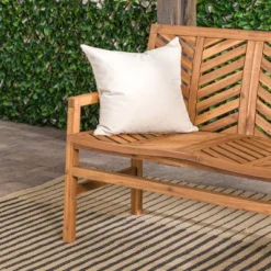 Slatted Chevron Acacia Wood Patio Loveseat – Saracina Home -Crosley shop GUEST e23677ae d4e6 44d8 9c15 7fe7c18d7f08