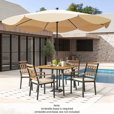 Costway 5 Pieces Patio Dining Set Outdoor Dining Table And Chairs With Cushions 4 Costway 5 Pieces Patio Dining Set Outdoor Dining Table And Chairs With Cushions - Image 4