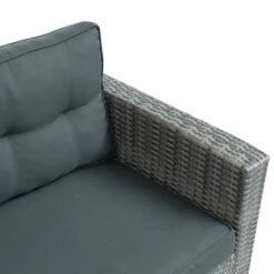 4pc Wicker Patio Set With Large Storage Box & Cushions - Gray - GODEER -Crosley shop GUEST e2ddb2a4 330f 4048 923b 57a32e6c5dcd