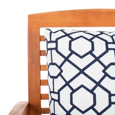 Pate 3pc Bistro Set - Natural/Navy - Safavieh 3 Pate 3pc Bistro Set - Natural/Navy - Safavieh - Image 3