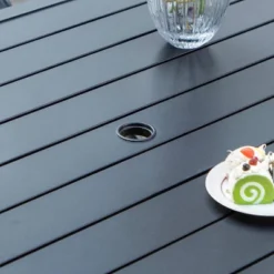 7pc Outdoor Dining Set With Steel Rectangle Table With Umbrella Hole & Padded Swivel Chairs - Captiva Designs -Crosley shop GUEST e339f9b1 0030 4ad9 8ff8 5c465a3cba1d