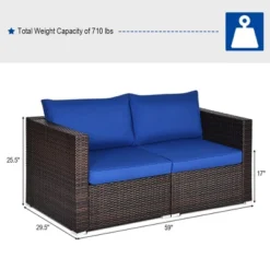 Costway 4PCS Patio Rattan Corner Sofa Sectional Furniture SetBlueBeigeNavy Cushion 17 Costway 4PCS Patio Rattan Corner Sofa Sectional Furniture SetBlueBeigeNavy Cushion -Crosley shop GUEST e3b3a18c e549 4a39 9e2a 136c5c356c81