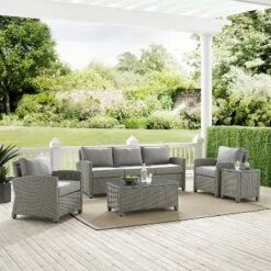Bradenton 5pc Outdoor Wicker Sofa Set - Crosley -Crosley shop GUEST e42ec854 0c85 4515 87cb a2f1ac867790