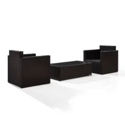 Palm Harbor 3pc Outdoor Wicker Seating Set - Sand - Crosley -Crosley shop GUEST e4e7d42d 117b 49dc 9d88 070be9281ab8