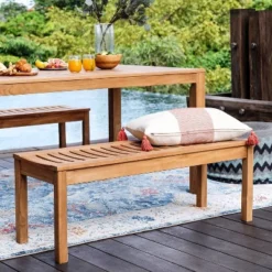 Chester Outdoor Teak Wood Backless Bench - Cambridge Casual -Crosley shop GUEST e57d323f 5959 49ed 9f9a 87d83486cf9a