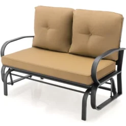 Tangkula 2-Person Outdoor Patio Glider Bench Swing Seat Bench W/ Seat & Back Cushions 19 Tangkula 2-Person Outdoor Patio Glider Bench Swing Seat Bench W/ Seat & Back Cushions -Crosley shop GUEST e862b299 0f77 4bc0 8e9b 02637025ad69