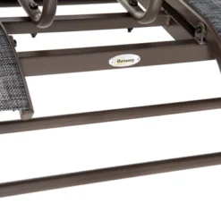 Outsunny 2-Person Outdoor Glider Bench W/ Center Table, Steel Frame For Backyard Garden Porch, Gray -Crosley shop GUEST e8876fc0 a4ed 4475 a0fa a3957fe82f91