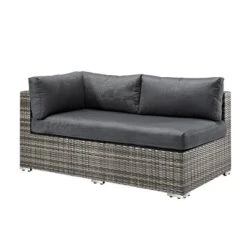 4pc Metal Multi-Shade Rattan Sectional - Gray - Saracina Home -Crosley shop GUEST e8c64951 2970 4fc8 921b 8fa63ae83cd7