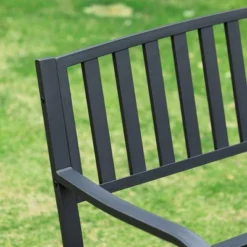 Outsunny Patio Glider Bench Outdoor Swing Rocking Chair Loveseat With Power Coated Sturdy Steel Frame, Black 10 Outsunny Patio Glider Bench Outdoor Swing Rocking Chair Loveseat With Power Coated Sturdy Steel Frame, Black -Crosley shop GUEST e9cdac5c 551c 47c2 8551 653d6ce617ee