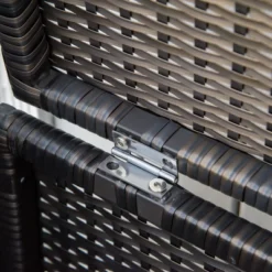 Outsunny Outdoor PE Rattan Two-In-One Storage Bench, Patio Wicker Large Capacity Footstool Rectangle Basket Box W/ Handles & Cushion -Crosley shop GUEST e9e4b43f 5520 4572 8670 5a991366ce87