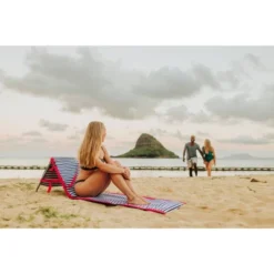 Picnic Time Beachcomber Portable Beach Chair & Tote - Blue Pinstripe -Crosley shop GUEST eb0fa3d9 fa88 49dc ba7c 2553a5551331