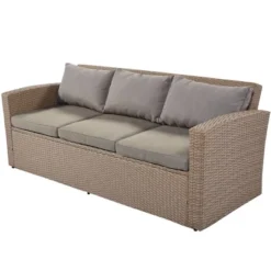 4pc Outdoor Wicker Conversation Set With Cushions - Gray - GODEER 24 4pc Outdoor Wicker Conversation Set With Cushions - Gray - GODEER -Crosley shop GUEST eb1f1383 102a 477f a728 73d05e9008ca
