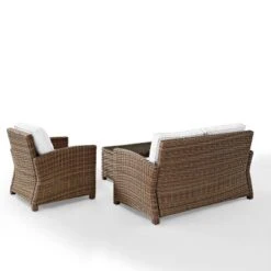 Bradenton 3pc Outdoor Conversation Set With Loveseat & Armchair With Coffee Table - Crosley -Crosley shop GUEST eb5bf5b3 0fd3 4fc4 969e c1b16de4875f
