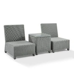Bradenton 3pc Wicker Armless Chairs With Side Table - Crosley 20 Bradenton 3pc Wicker Armless Chairs With Side Table - Crosley -Crosley shop GUEST eb99fadd d142 4854 92ad 7c25a2801825