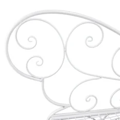 38" X 62" Metal Butterfly Outdoor Bench White - Alpine Corporation -Crosley shop GUEST ed086bfe 23a8 4b68 b559 1aca87fffc7c