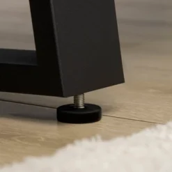 HOMCOM Garden Bench With Metal Legs, Rustic Wood Effect Concrete Dining Bench, Indoor Or Outdoor Use For Patio, Park, Porch And Lawn, Natural & Black -Crosley shop GUEST ed9952ba 0028 4600 aa2f daaf00efab4f