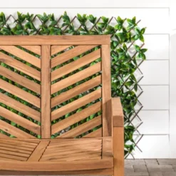 Slatted Chevron Acacia Wood Patio Loveseat – Saracina Home -Crosley shop GUEST ee7aca78 cc7a 49fa b19f 796caa3028c9