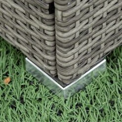 4pc Wicker Patio Conversation Seating Set With Thick Cushions - Gray - GODEER 23 4pc Wicker Patio Conversation Seating Set With Thick Cushions - Gray - GODEER -Crosley shop GUEST ef59b98e 509a 4cd2 8032 508041669485