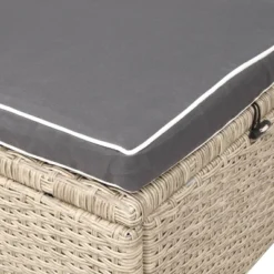 6pc Wicker Patio Set With Benches - Brown/Gray - GODEER -Crosley shop GUEST efb75688 56f5 41cc a2d9 4b7de1e0e96d