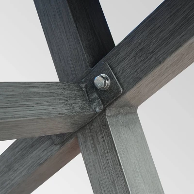 Lamphere Rectangle Aluminum Modern Dining Bench Dark Gray - Christopher Knight Home 4 Lamphere Rectangle Aluminum Modern Dining Bench Dark Gray - Christopher Knight Home - Image 4