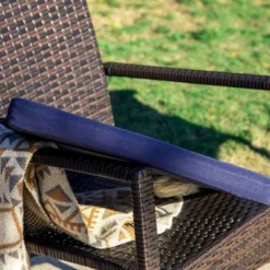 6pc Patio Dining Set With Acacia Wood Table & Bench And 4 PE Rattan Chairs - Captiva Designs -Crosley shop GUEST f15f4ccc ee6e 4442 ac12 4900e641c42d