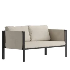 Merrick Lane Outdoor Love Seat/Sofa With Removable Fabric Cushions And Steel Frame 25 Merrick Lane Outdoor Love Seat/Sofa With Removable Fabric Cushions And Steel Frame -Crosley shop GUEST f1c5439c ff06 4785 a0bf 4c75c7b033ac