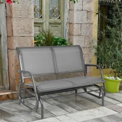 Costway Patio Swing Glider Bench Loveseat Rocking Chair Backyard Poolside -Crosley shop GUEST f1de2788 d42b 42c5 8b40 477213413adf