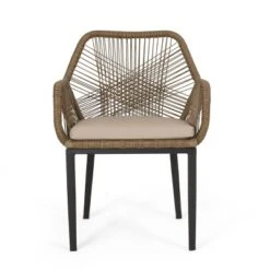Russel 3pc Outdoor Wicker 2 Seater Chat Set - Light Brown/Beige - Christopher Knight Home -Crosley shop GUEST f1f06e6b 1afc 40e5 a188 6ad19e3d9d48