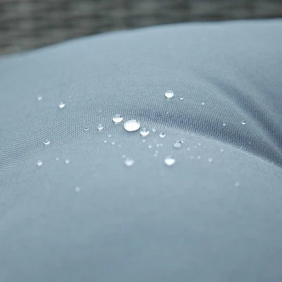 6pc Wicker Patio Set With Glass Table Ottomans - Gray/Dark Gray - GODEER 7 6pc Wicker Patio Set With Glass Table Ottomans - Gray/Dark Gray - GODEER - Image 7