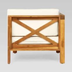 Brava 4pc Acacia Modular Sofa And Table Set - Teak/Beige - Christopher Knight Home 8 Brava 4pc Acacia Modular Sofa And Table Set - Teak/Beige - Christopher Knight Home -Crosley shop GUEST f24f34f1 1677 4be5 b2fd 9af1fb3ac56e