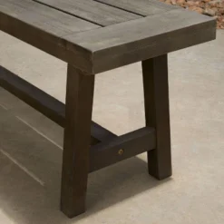 Renaissance Outdoor Patio Dining Picnic Bench - Gray - Vifah -Crosley shop GUEST f28504a5 c6e1 4f14 92cc b78292aa5649