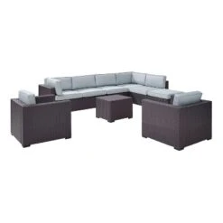 Biscayne 7pc Outdoor Wicker Sectional Set - Mist - Crosley 7 Biscayne 7pc Outdoor Wicker Sectional Set - Mist - Crosley -Crosley shop GUEST f294e7b9 4978 478d 9de9 8510b57045c7