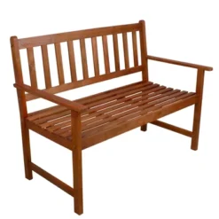 Northlight 48" Light Brown Acacia Wood Outdoor Patio Bench