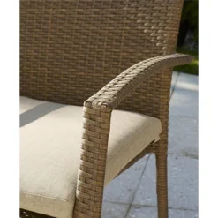3pc Lakewood Ranch Steel Woven Wicker Outdoor High Top Bistro Patio Furniture Set With Cushions Brown - Room & Joy -Crosley shop GUEST f3de488d 2b4b 4f6e 9c1f 8452b3cc10ab
