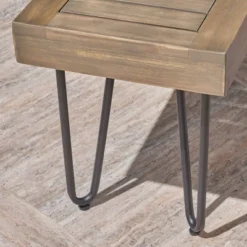 Jane Wood/Metal Patio Industrial Bench - Gray - Christopher Knight Home -Crosley shop GUEST f441105e 42a6 4615 8d69 4b206948e914