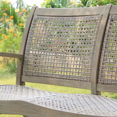 Teak Zuma Patio Sofa Gray - Cambridge Casual 4 Teak Zuma Patio Sofa Gray - Cambridge Casual - Image 4