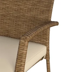 3pc Lakewood Ranch Steel Woven Wicker Outdoor High Top Bistro Patio Furniture Set With Cushions Brown - Room & Joy -Crosley shop GUEST f493a1b5 9c89 407c 8797 495a0fe169bd