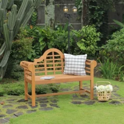 Lutyens 4ft Teak Bench - Natural - Cambridge Casual -Crosley shop GUEST f49d037d fe1f 4089 ba94 490a58d72320
