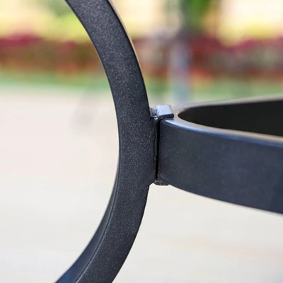 5pc Patio Dining Set With Steel Table With 1.57" Umbrella Hole & Padded Arm Chairs - Captiva Designs 9 5pc Patio Dining Set With Steel Table With 1.57" Umbrella Hole & Padded Arm Chairs - Captiva Designs - Image 9