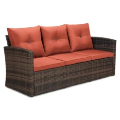 6pc Wicker Outdoor Conversation Set With Cushions - Orange - EDYO LIVING -Crosley shop GUEST f9909a1c e35f 4e9b a540 2c2e760d5f70