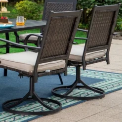 Rattan Wicker 360 Swivel Patio Dining Chairs - Captiva Designs -Crosley shop GUEST fbc1ae01 4681 49b2 9a61 fe184f0d60c3