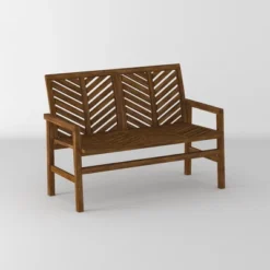 Slatted Chevron Acacia Wood Patio Loveseat – Saracina Home -Crosley shop GUEST fd45a857 958f 4159 adac aad875aded8e